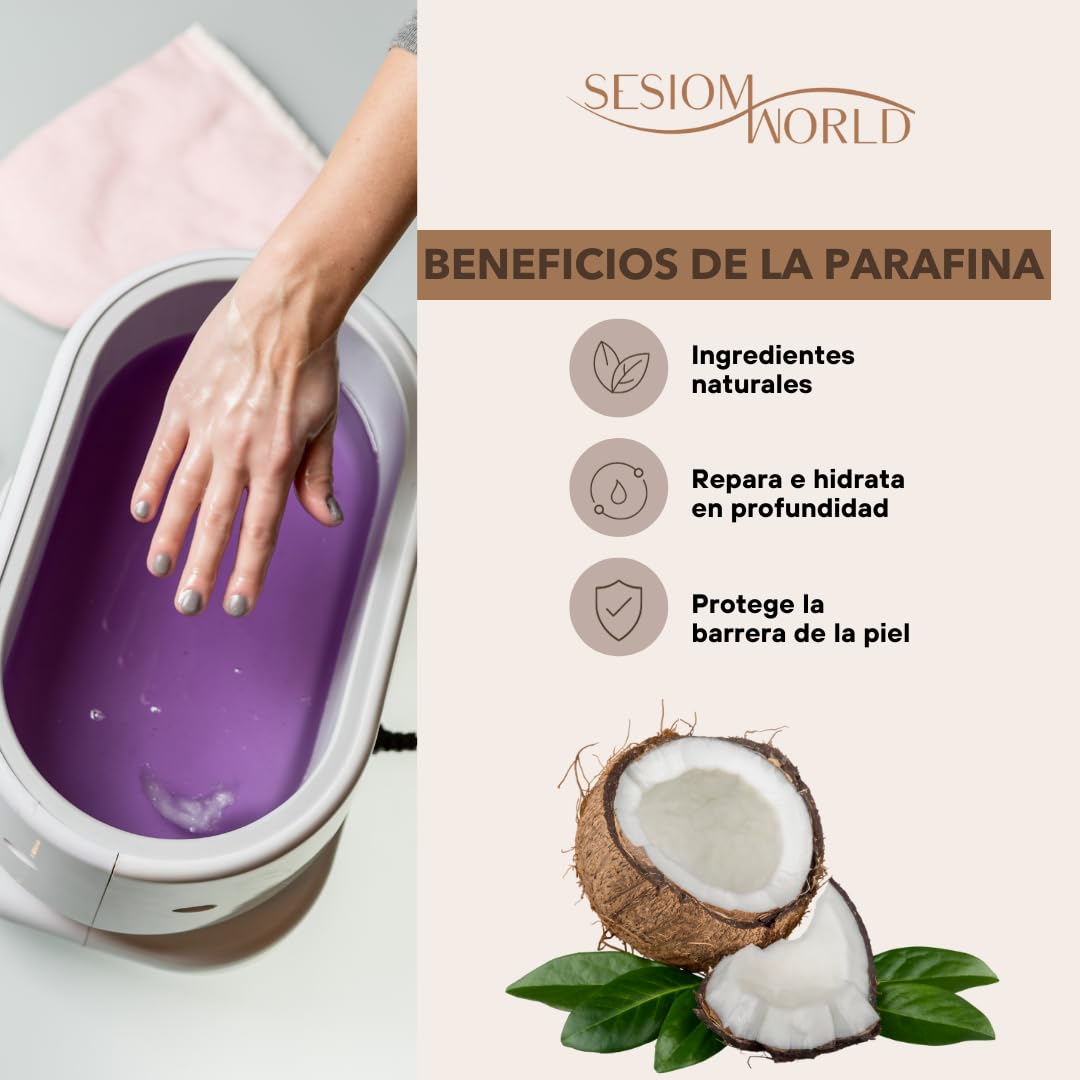 PARAFINA COCO para Manos y Pies PACK 3 x 1000ml - Parafina hidratante de coco Antioxidante