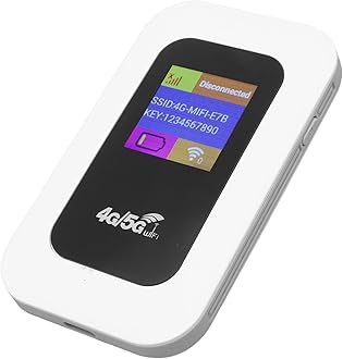 Portable WiFi Hotspot, 4G 5G Mobile Router 300Mbps with SIM Card Slot, for Travel Supports 10 Devices USB C Power with Digital Display