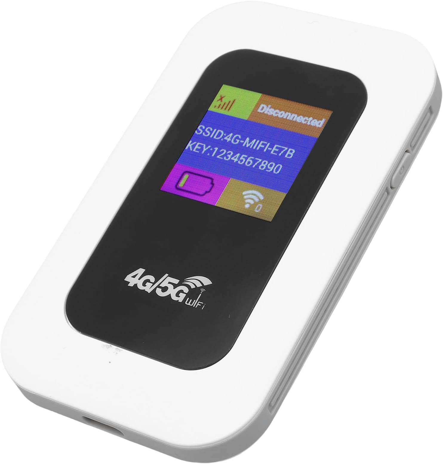 Portable WiFi Hotspot, 4G 5G Mobile Router 300Mbps with SIM Card Slot, for Travel Supports 10 Devices USB C Power with Digital Display