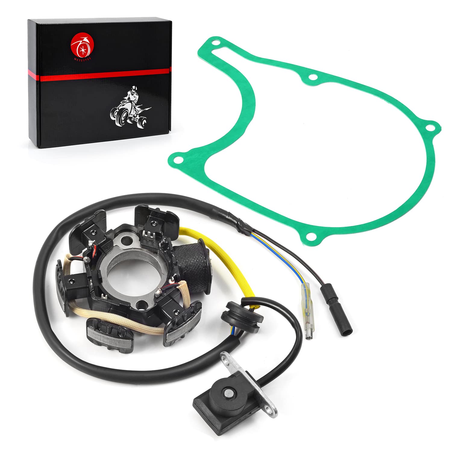 Stator Coil Gasket Compatible with Honda XR100 XR100R CRF100 CRF100F 1992-2013 11394-KN4-750 31120-KN4-751