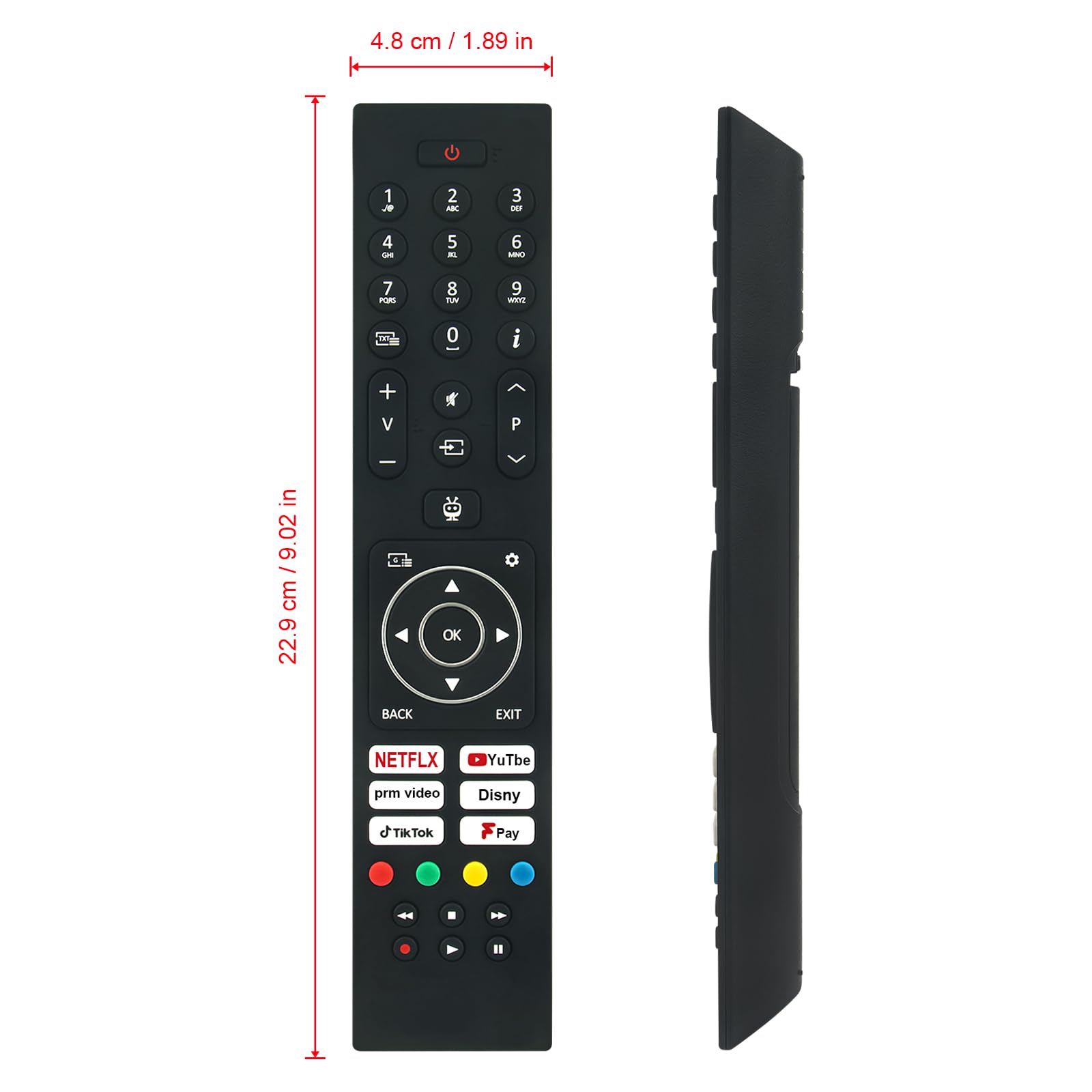 RC45137T Replacement Remote Control Fit for EGL 55E23UHDS 32E23HDS1 HD LED Smart TV And work for Logik RC43137 L32SHE22 43FT24CA L32SHE19 L39SHE21 40FT24CA 24HT24CA 32FT24CA - Image 2