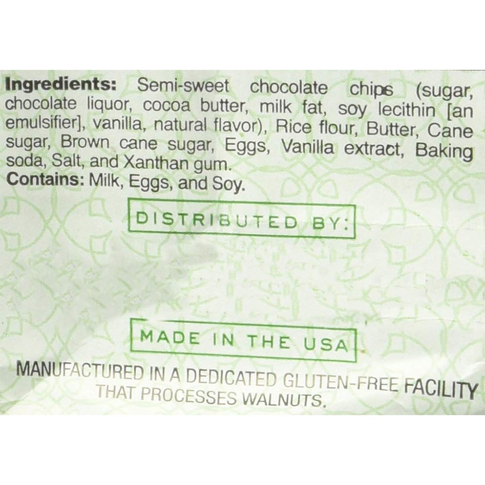 Tate's Bake Shop Cookies - Gluten Free Chocolate Chip - All Natural - Each Bag is 7 Ounces (Pack of 12)