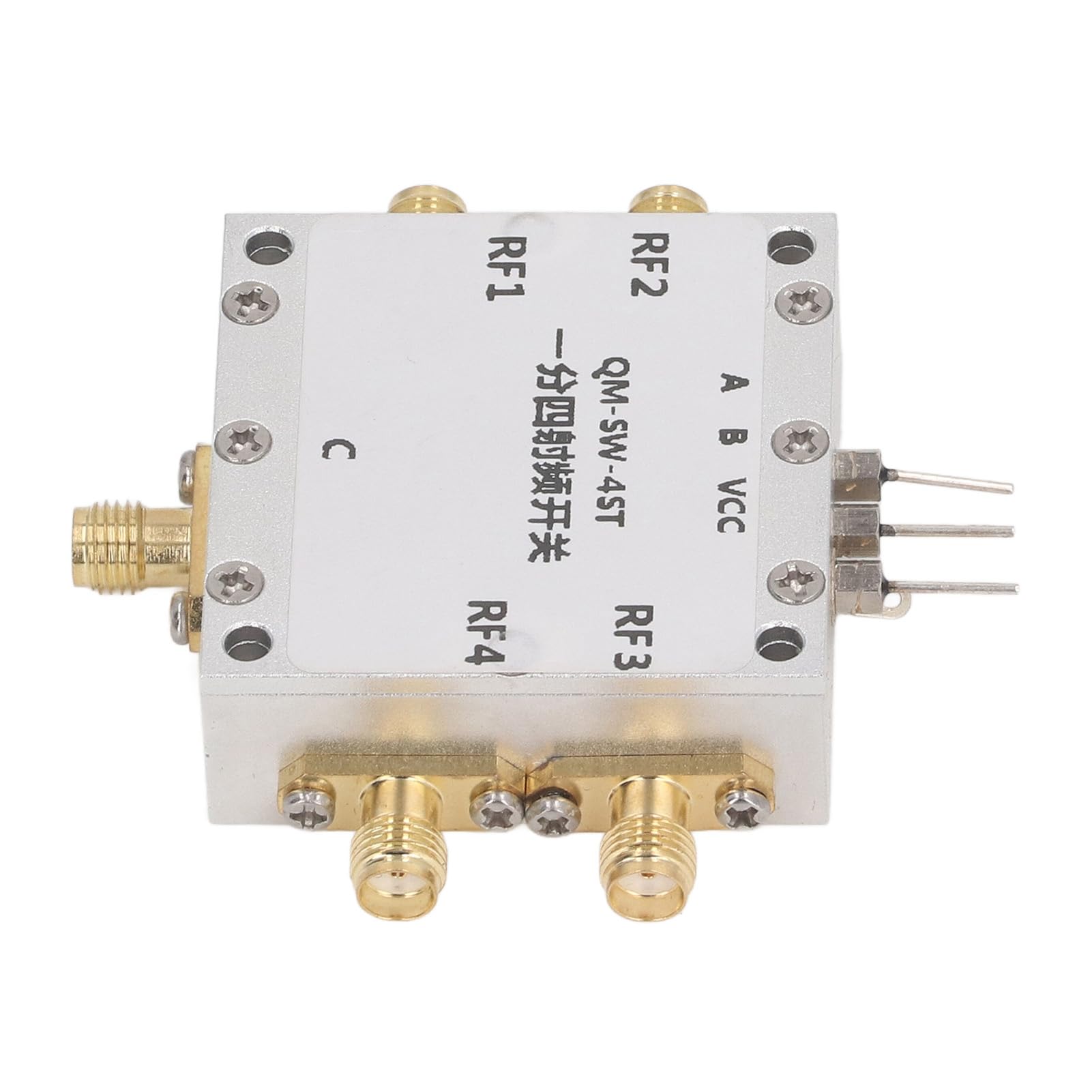 Generic Mikrowellen-Elektronikschalter SP4T-Modul, Leicht, Geringe Einfügungsdämpfung für HF-Test- und Messsysteme, Aluminiumlegierung, 1 Einheit