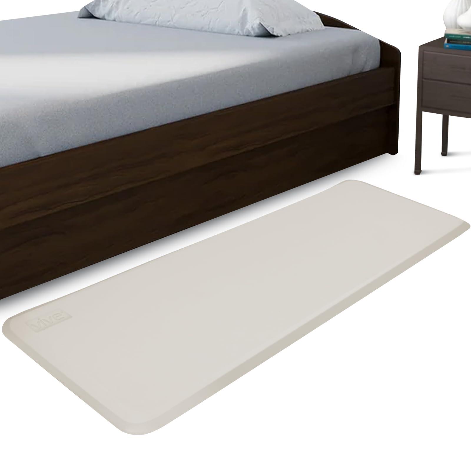Vive Fall Safety Mat Bedside Fall Protection Mat for Elderly, Senior & Handicap - Prevention Pad Reduces Patient's Risk of Injury from Impact - Antifatigue Material w/Beveled Edge…