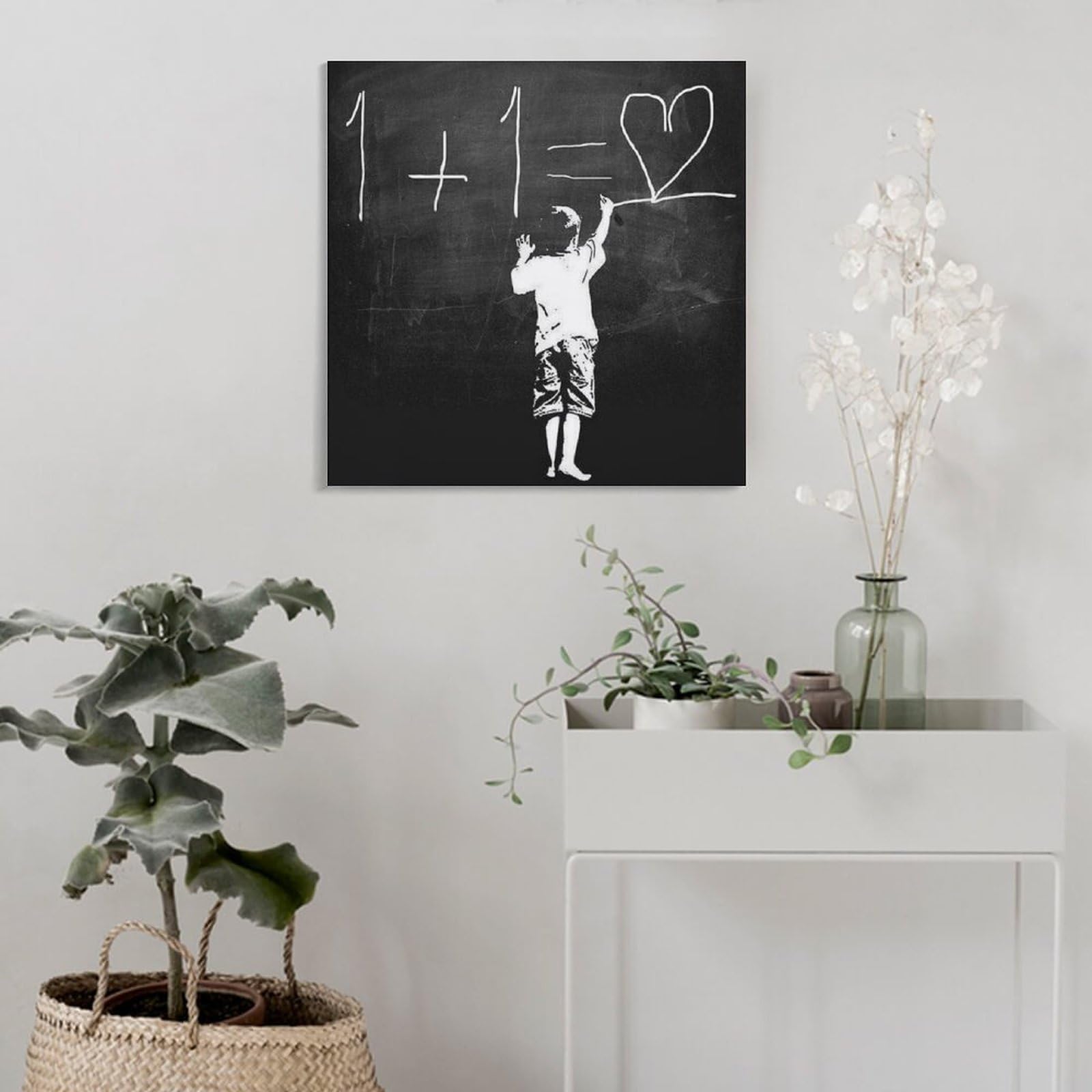 Amazon.co.jp: バンクシー1+1=ハート・ペインティング・ポスター