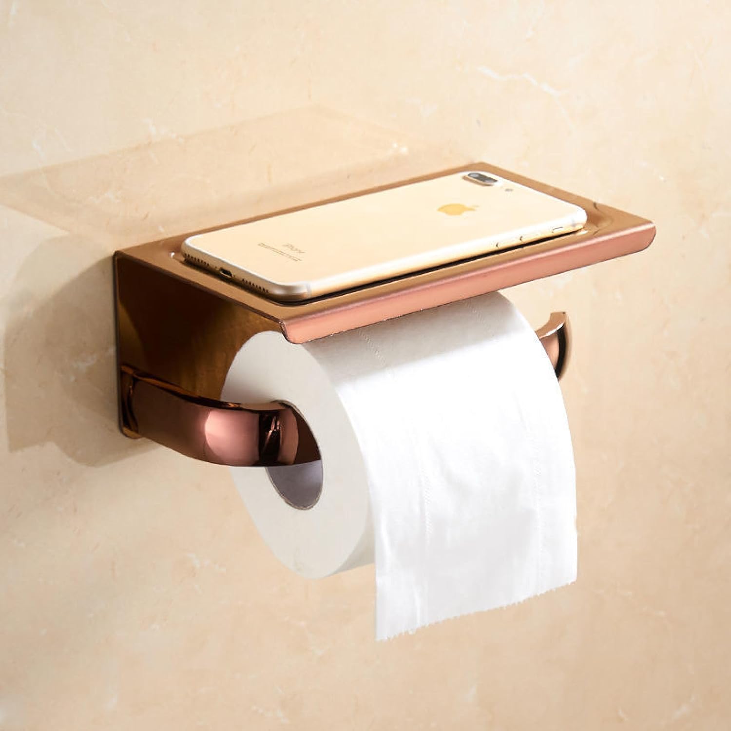 Towel Rack, Bathroom Hardware Pendant, Toilet Towel Rod, Bath Towel Shelf, Rose Gold Towel Ring