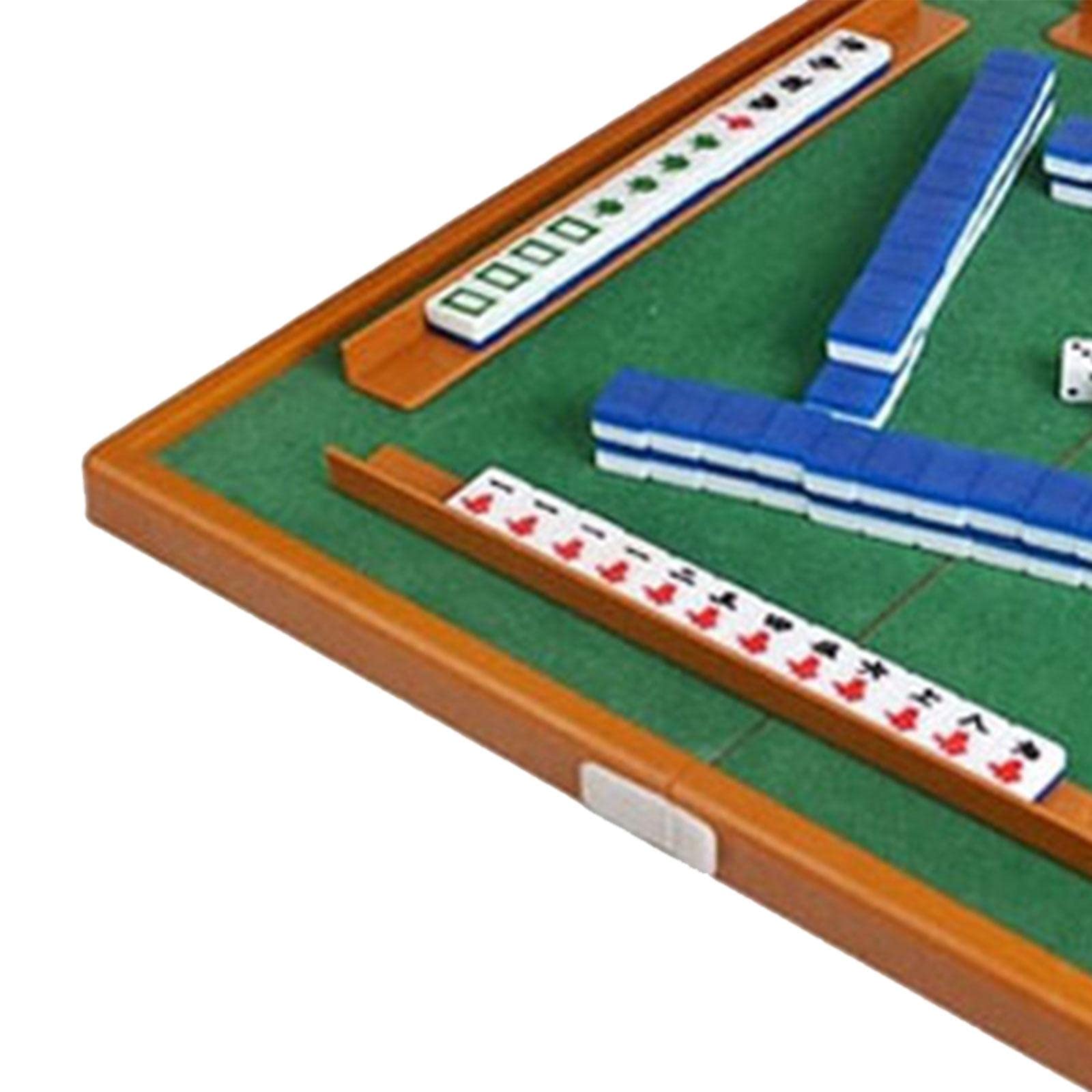 ATORSE® Mini Mah Jong Game Set Board Game with Foldable Table for Party Home Travel-image-37