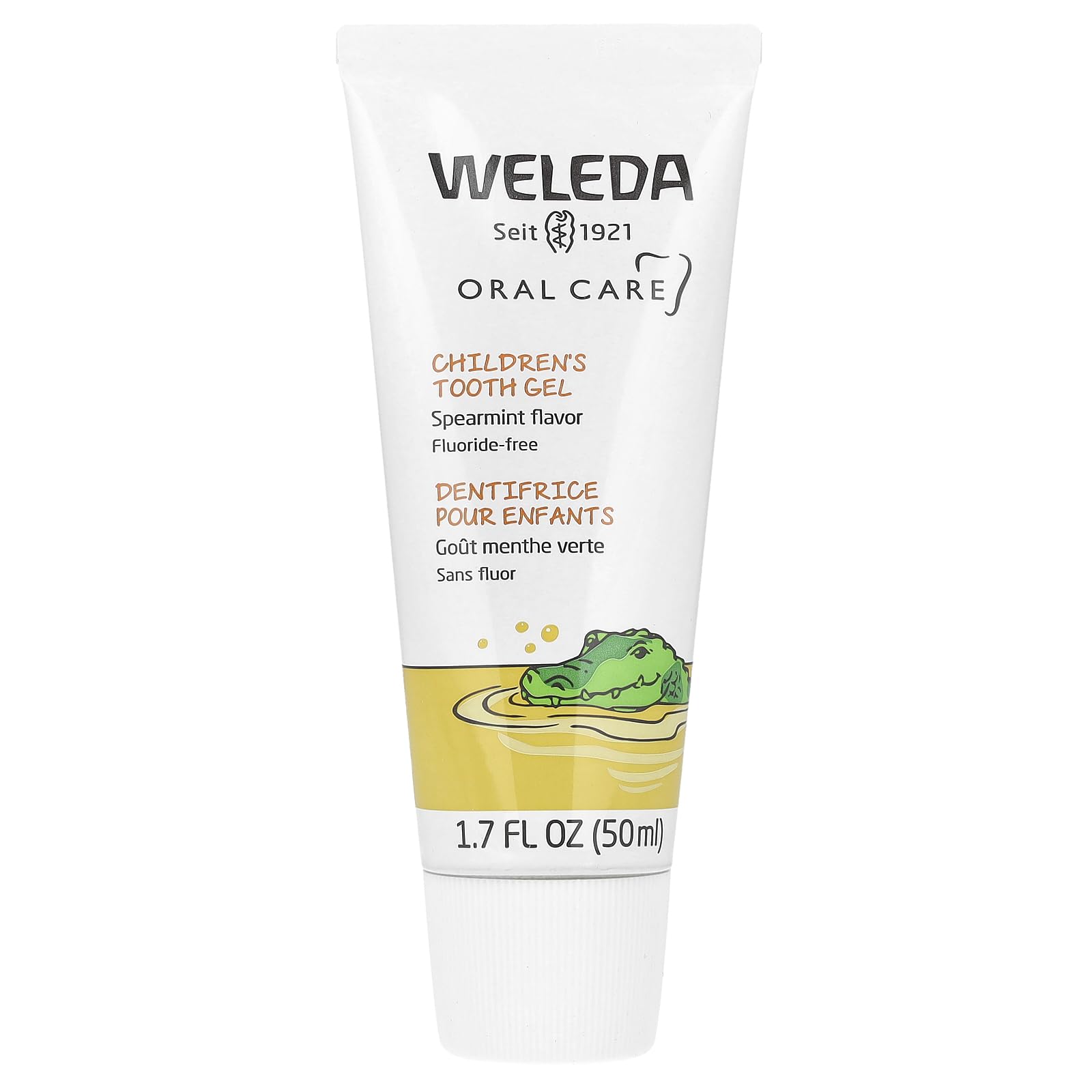 Weleda Oral Care Childrens Tooth Gel 1 7 Fluid Ounce Fluoride Free Spearmint Flavor Plant Rich Toothpaste with