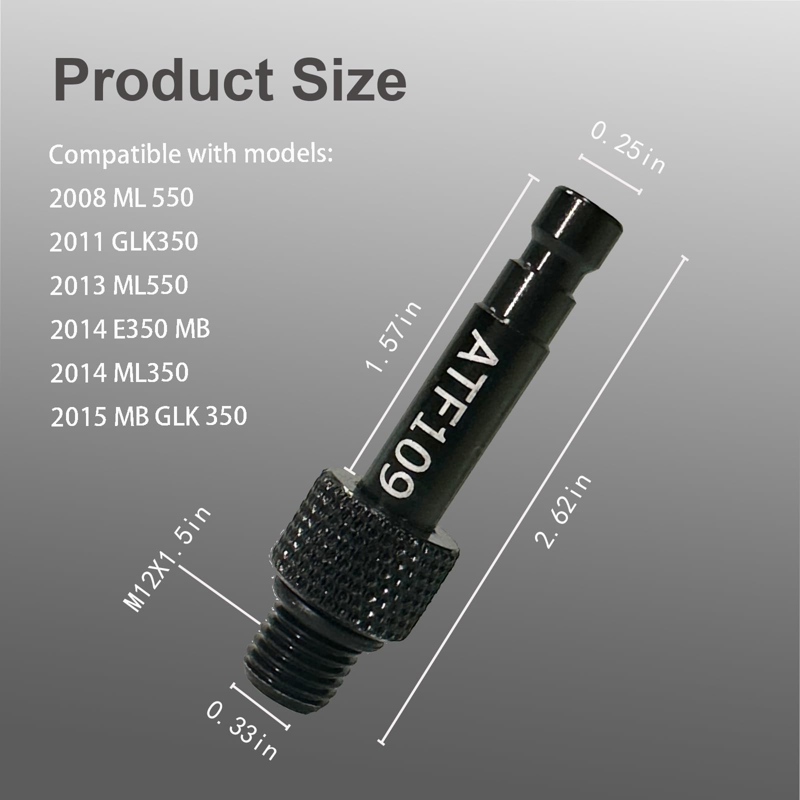 L.a.moonmico Transmission Fluid ATF Fill Adapter,Transmission Service Oil Filling Fluid Change Adapter Compatible with Benz 722.9, Thread M12 X 1.5