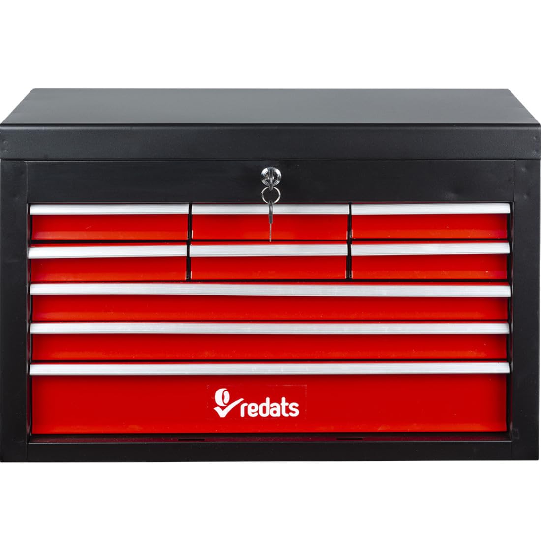 SIO Cofre de Herramientas 9 Cajones con Cerradura – Caja Metálica Organizador Taller – Sistema de Almacenaje Profesional para Herramientas – Robusto, Seguro y Compacto