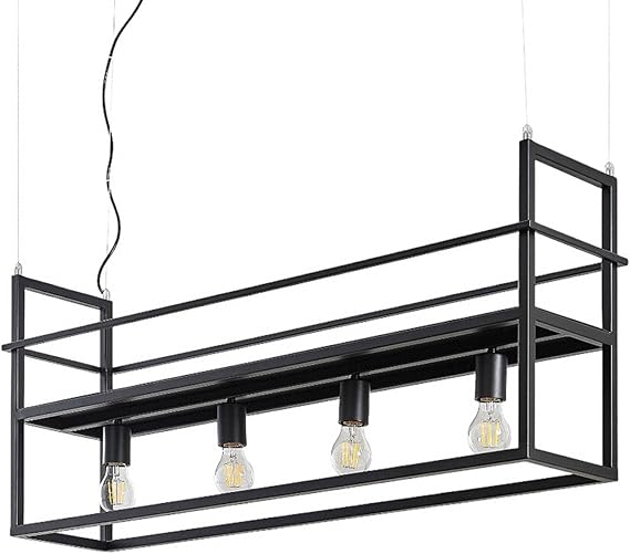 Lindby Lindby hanglamp 'Grisela' (modern) in Zwart uit overige metaal o.a. voor woon-/ eetkamer - Pendellamp, hangverlichting, eettafel lamp