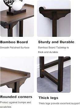 Console Table for Entryway, Rattan Sofa Table for Living Room and Hallway, Easy Assembly, Space-Saving Design