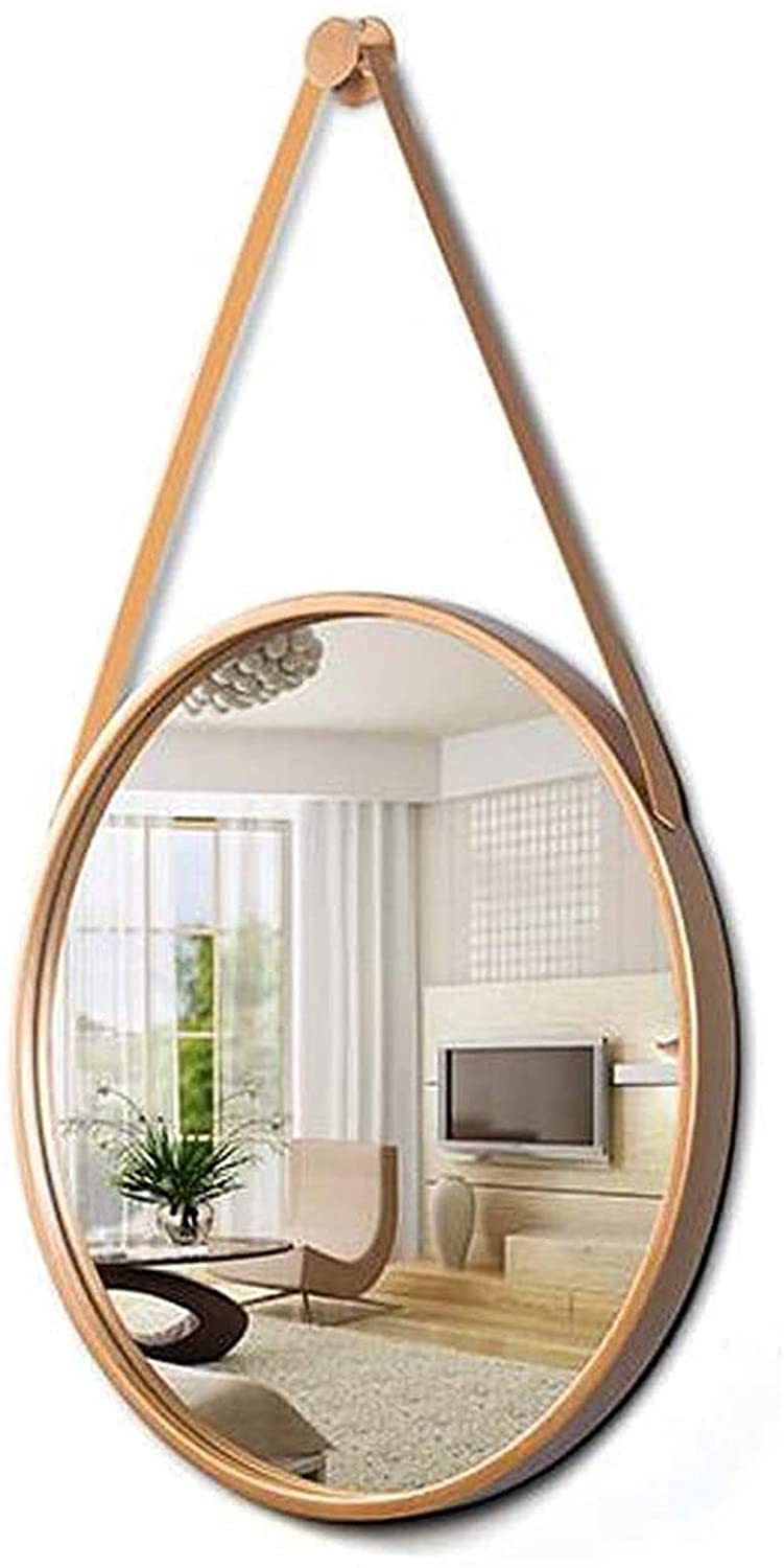 TYUHDUYUR Decorative Wall Mirror Modern Hanging Mirrors for Bathroom Bedroom Living-Room Dresser Decor Fireplace Mirrors Round Fashion Antique Gold Exquisite / 40cm