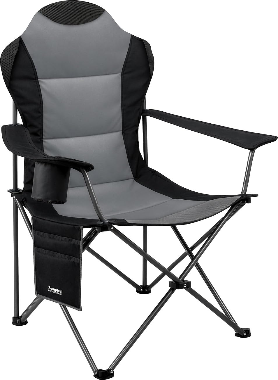 Semptec Urban Survival Technology Stuhl: Faltbarer Campingstuhl mit Arm- und Rückenlehne, bis 150 kg belastbar (Campingstuhl mit Seitentasche, mit Armlehne)