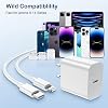 Cargador GREPHONE para iPhone de Carga Rápida, Cargador de Pared USB C PD de 20W, Paquete de 4 con Cable de Carga Rápida de 6 pies - Cargador Rápido para iPhone 14/14 Pro Max/13/13 Pro/12/12 Pro/11/11 Pro/XS, iPad 3