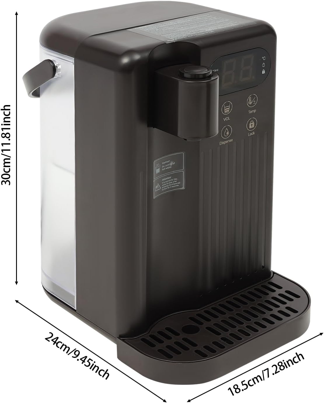 3L Instant Hot Water Boiler, 2000W Hot Water Dispenser with 3 Water Output & 12 Temp Adjustable, Electric Kettle with 3s Instant Heating & Touch Operation, for Home, Office, Restaurant, Cafe