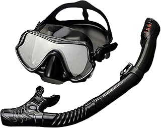 Diving Mask, Swimming Mask with Snorkel, Snorkeling Set, Semi-Dry Snorkeling Mask Snorkeling Gear Anti-Fog Kids Snorkeling Set, Mouthpiece Diving Mask Goggles for Scuba Diving, Snorkeling and Freediv