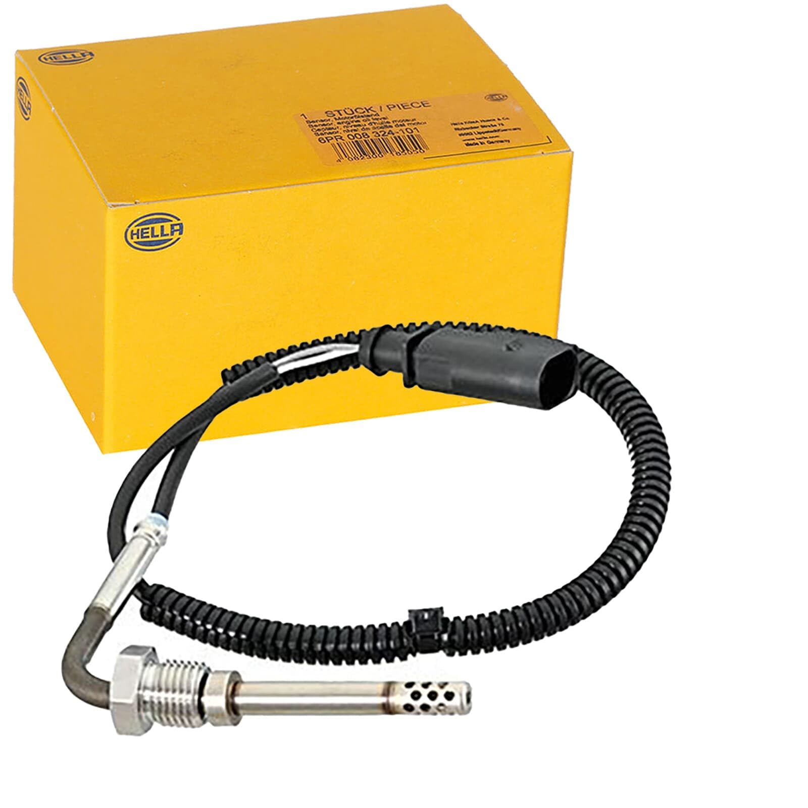HELLA 6PT 358 181-661 Sensore, temperatura gas di scarico - connettore a 2 poli | Compatibile con: AUDI Q7, Q7 Van