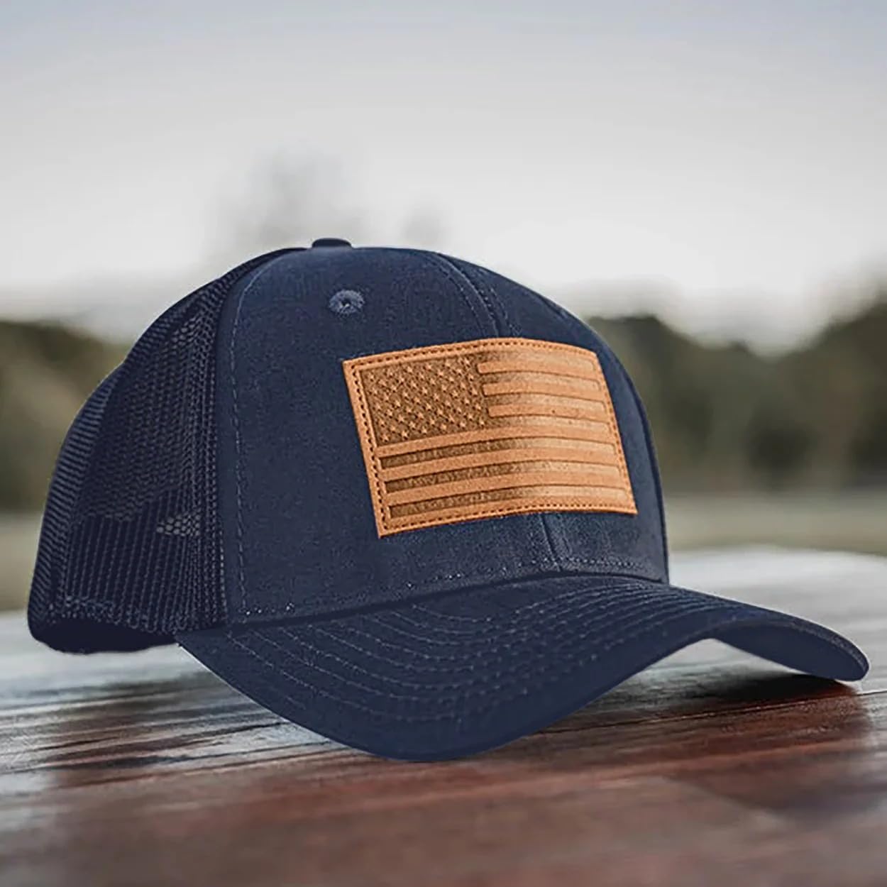 Tactical Pro Supply Leather Flag Patch Snapbacks Hat for Men and Women - Image 4