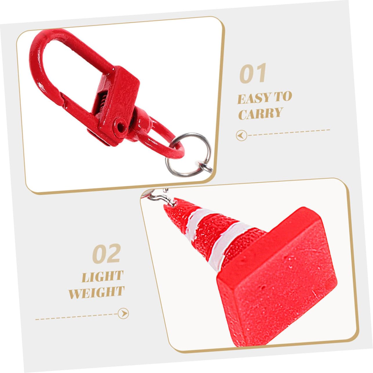 ibasenice 10pcs Road Cone Pendant Traffic Cones Key Fob Accessories for Accessories Car Decorations Road Charm Key Ornament Bag Decor Pendant Keyring Hanging Decor Resin Red