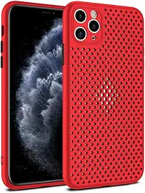 Capa de silicone macia, respirável, refrescante e resistente a impactos para iPhone 16 15 14 13 12 11 Pro Max Xs X Xr 8 7 Plus (para iPhone 8 Plus/7 Plus/Vermelha)