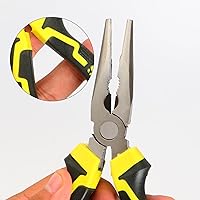 Vista 3 de Alicates de punta de aguja con alicates de dientes finos con asas de agarre cómodo, alicates de punta larga, alicates de punta larga, mini alicates