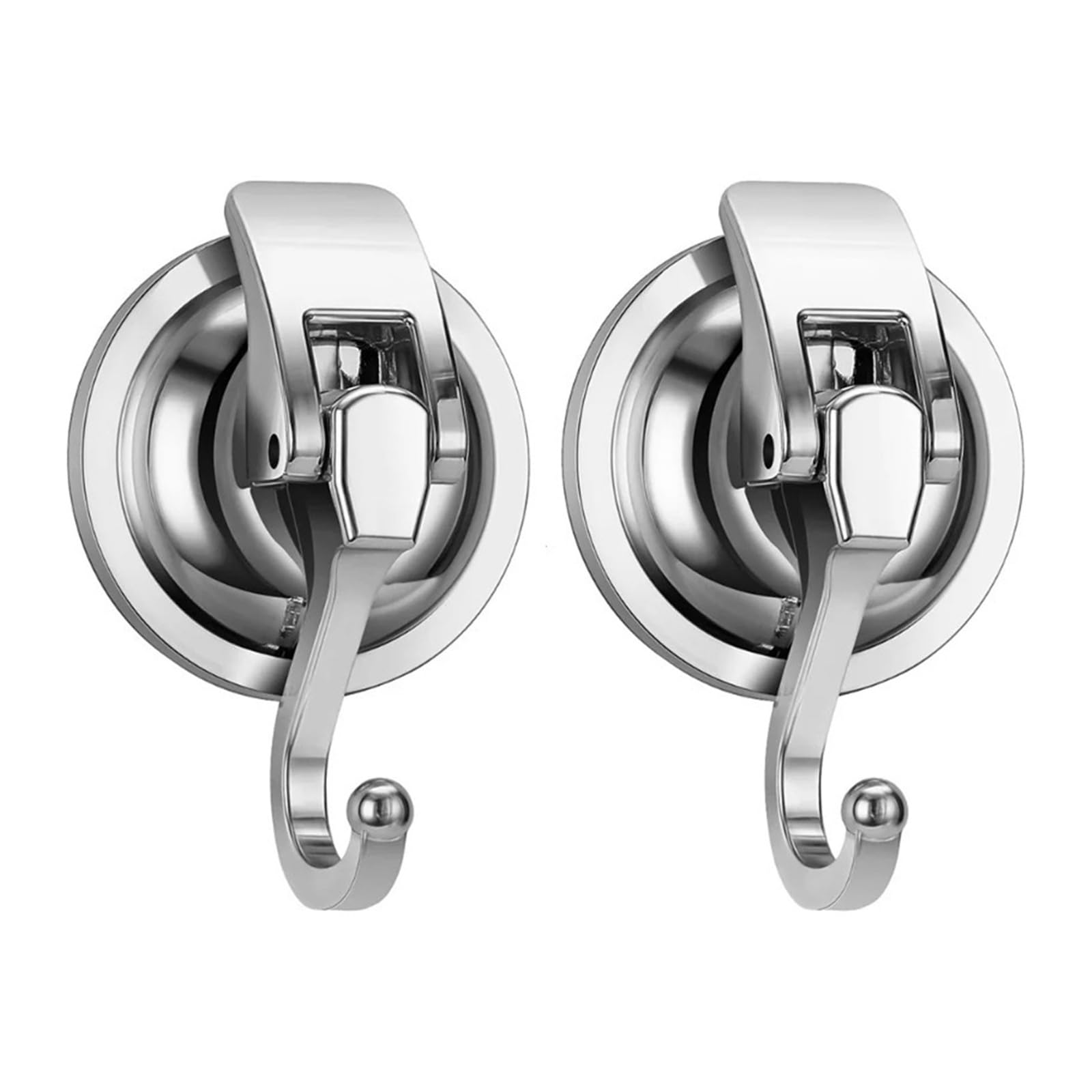 Zguouzantye 2Pcs-Silver 2 Vacuum Suction Cup Hooks For Kitchen Bathroom