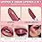 evpct 2 in 1 Natural Nude Pink Glitter Metallic Shimmer Diamond Lipstick and Lip Gloss Set for Women Long Lasting Waterproof, Warm Rose Pink Sparkle Glitter Shiny Lipstick and Lip Liner Makeup Set, 05
