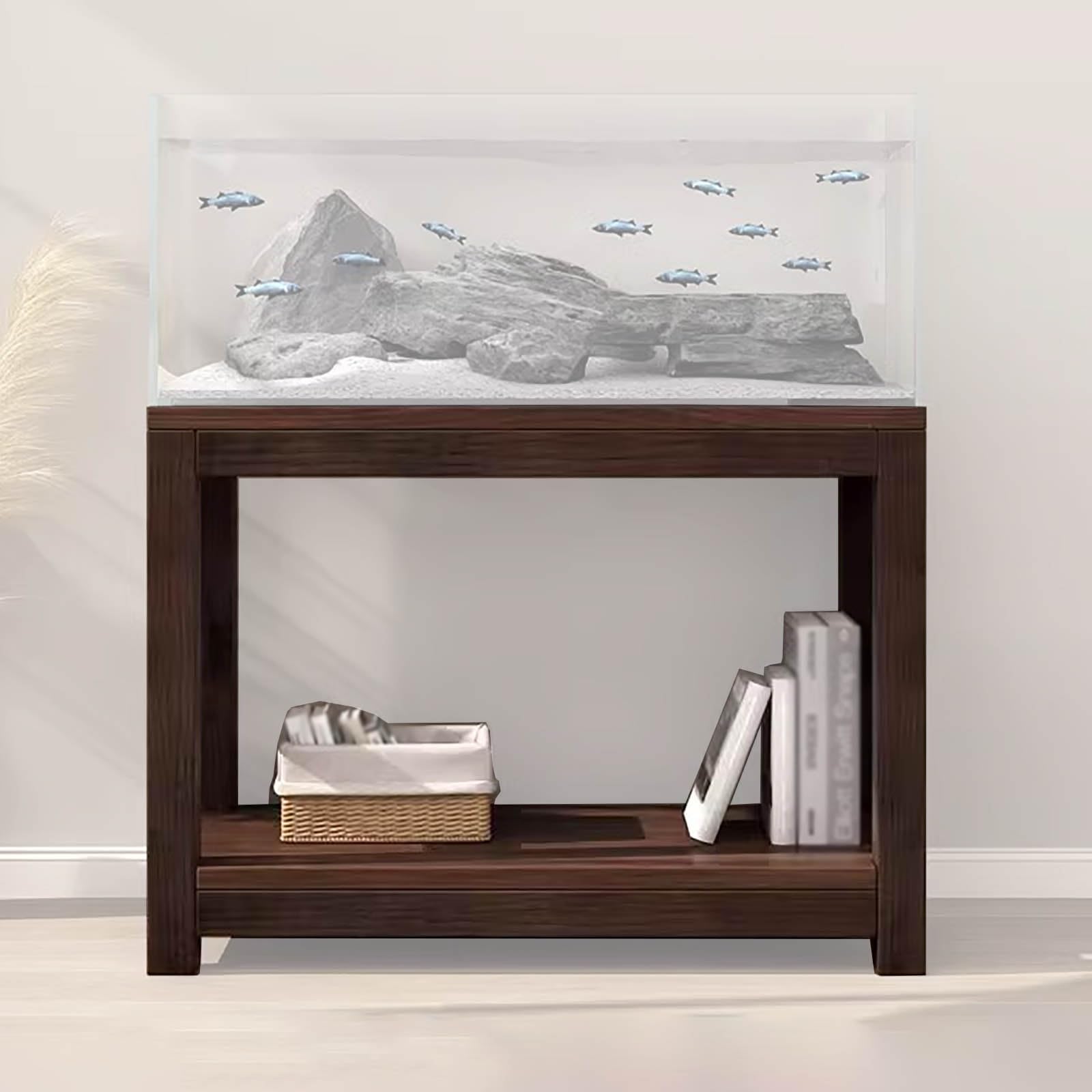 Wielowymiarowy stojak do akwarium (75 do 265 litrów), uchwyt do terrarium z gadami i żółwiami, podwójny uchwyt o wysokości 70 cm z półką, solidne rozwiązanie do wyposażenia akwarium
