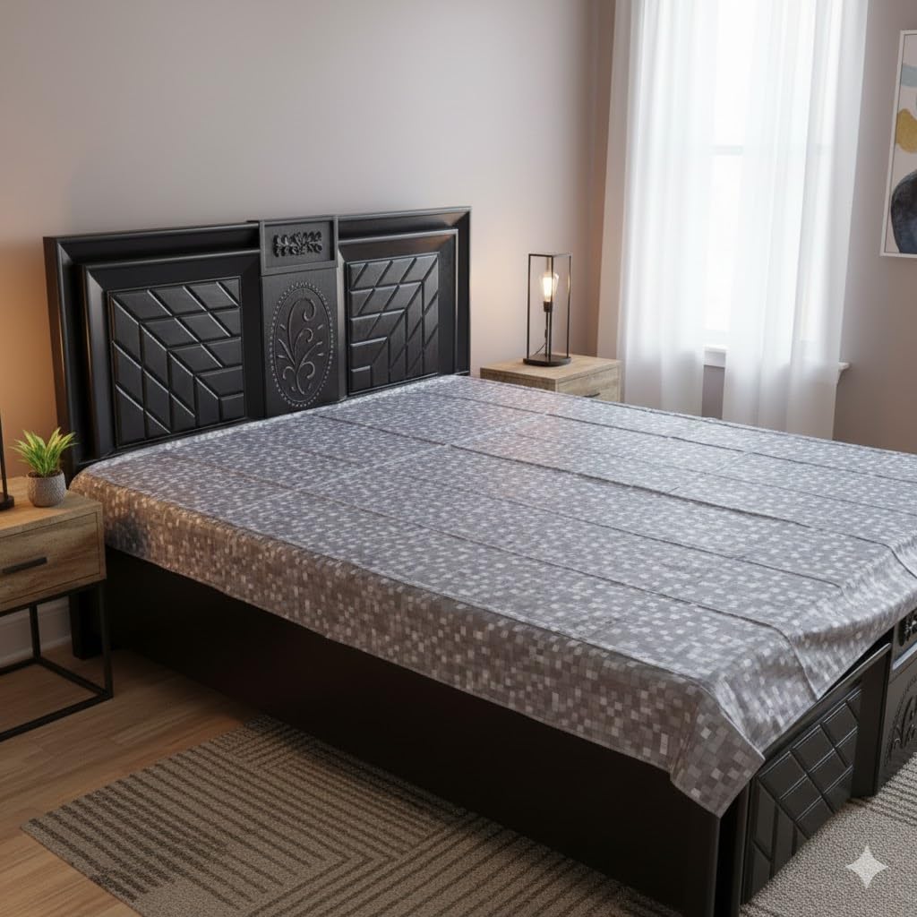 CASA-NEST Waterproof PVC Sheet Double Bed Mattress Protector (6.5x6ft, Colour and Design May Vary)-image-23