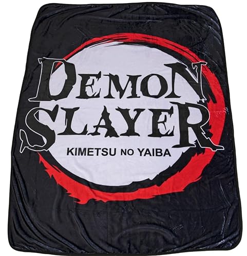 Demon Slayer Logo Lightweight Fleece Throw Blanket | 45 x