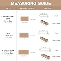 Vista 118 de VClife funda boho de sofá de felpilla para sofá seccional, funda antideslizante para sofá de 2 plazas, protector para mascotas con borlas, funda