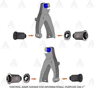 Front Rear Suspension Kit of 18 pcs - Front Upper & Lower Control Arm Bushings, Rear Upper & Lower Trailing Arm Bushings & Rear Panhard Rod Bushings for CRUISER & LX470 4WD Year 1998-2007