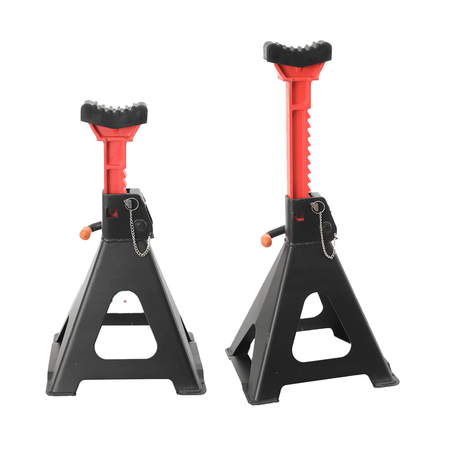 cavalletti per auto 6T Set da 2, Regolabili 390-585 mm, Struttura in Acciaio al Carbonio, Doppia Sicurezza, Ideali come cavalletto di Supporto per Roulotte e Camper in Officina o Viaggio