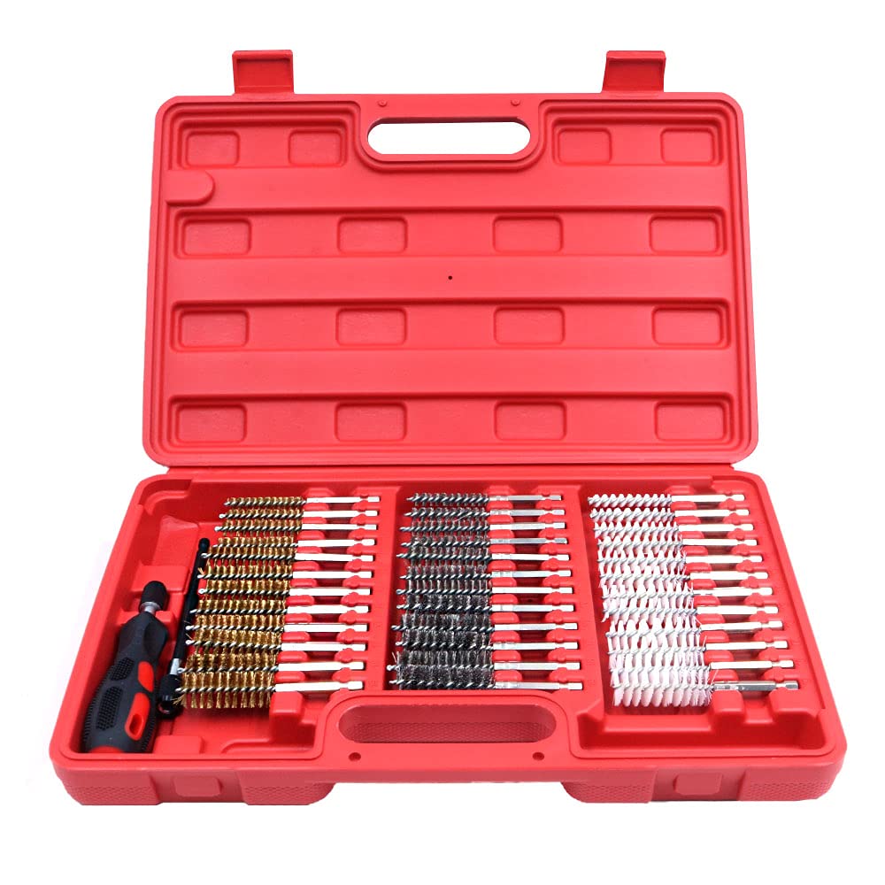 Set di 38 spazzole in Nylon con Manico di prolunga da 0,6 cm, con Gambo Esagonale