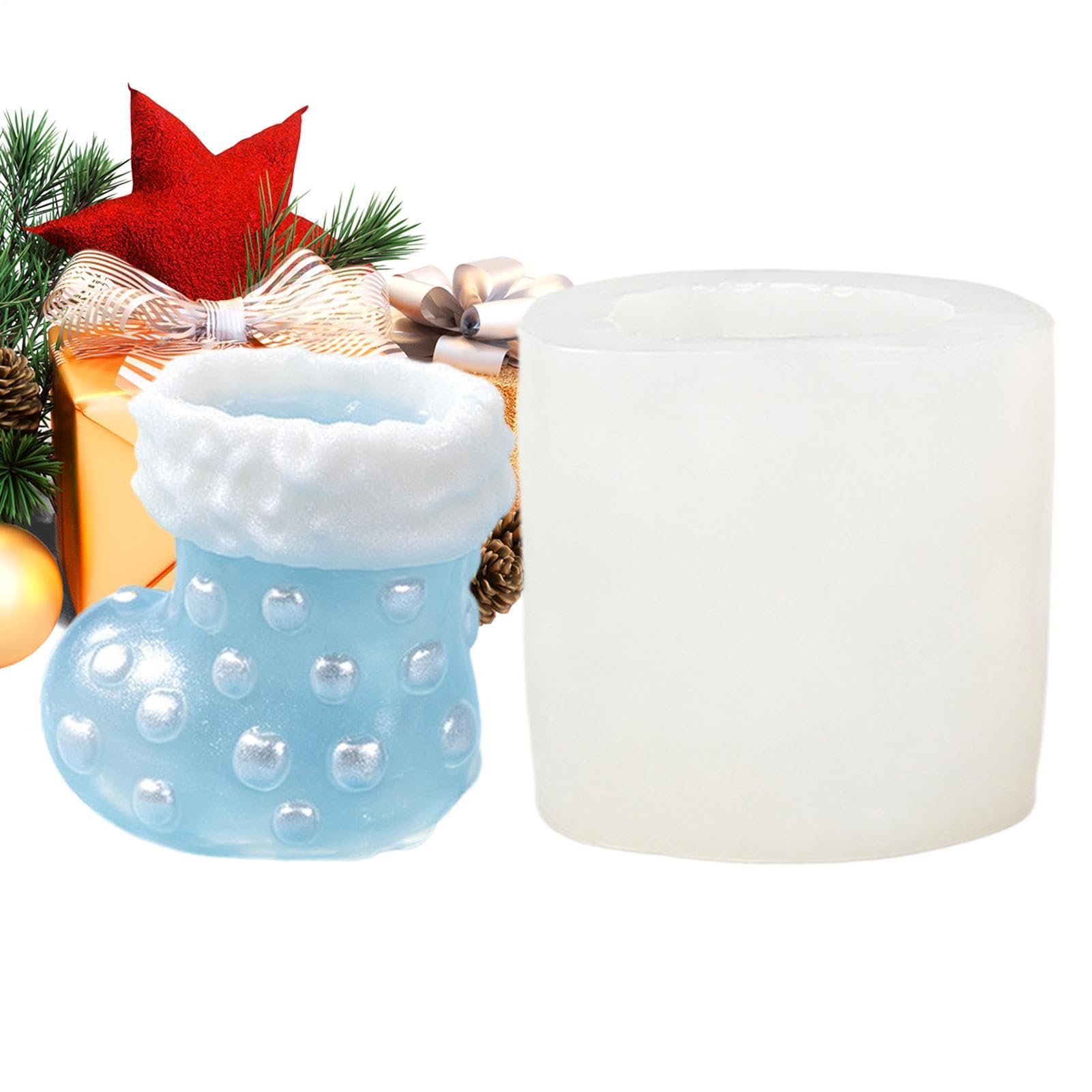 3D Weihnachtsstrumpf Form 3D Strumpf Flexibel Handgefertigt Tonhandwerk | Harzgießformen Für Gelee-Kekse Aromatherapie Feiertagsparty Büros Zuhause Zimmer Desktop