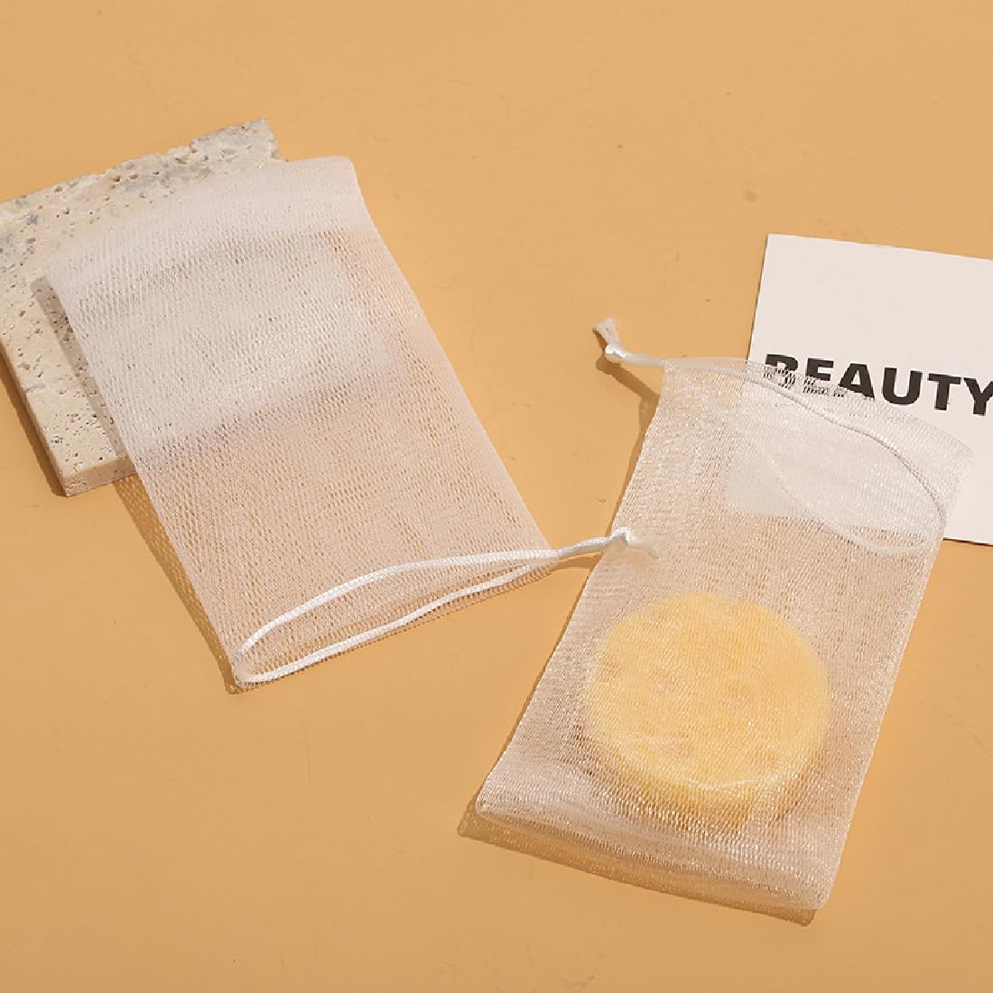 Nylon Viso Pulizia Schiumogeno Reti 10 Confezioni Bolla Esfoliante Mesh Sapone Bar Sacchetto di Immagazzinaggio Cordino Holder Saver Bag Body Face Cleansing Accessorio (Una varietà di Stili)