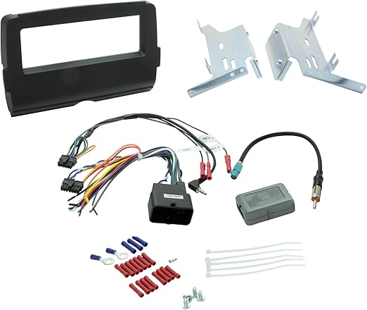 Scosche HD14UBN Single DIN Radio Install Dash Kit Compatible with Select 2014-23 Harley-Davidson Motorcycles with Bat Wing Fairing - Complete Stereo Installation Kit - Does Not Fit Double DIN Radios