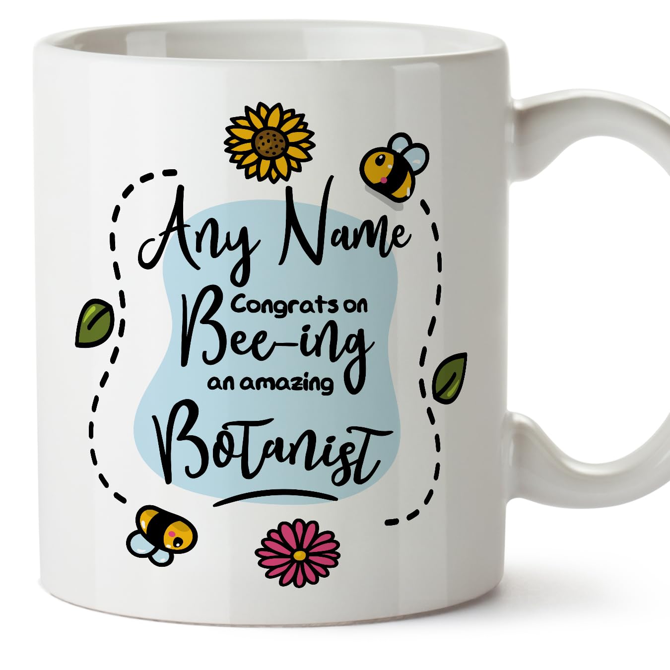 MUGFFINS Personalised Mug for Botanist - in English - Thanks for Beeing - Funny Custom Gift for Colleagues - Ceramic 11oz Mug