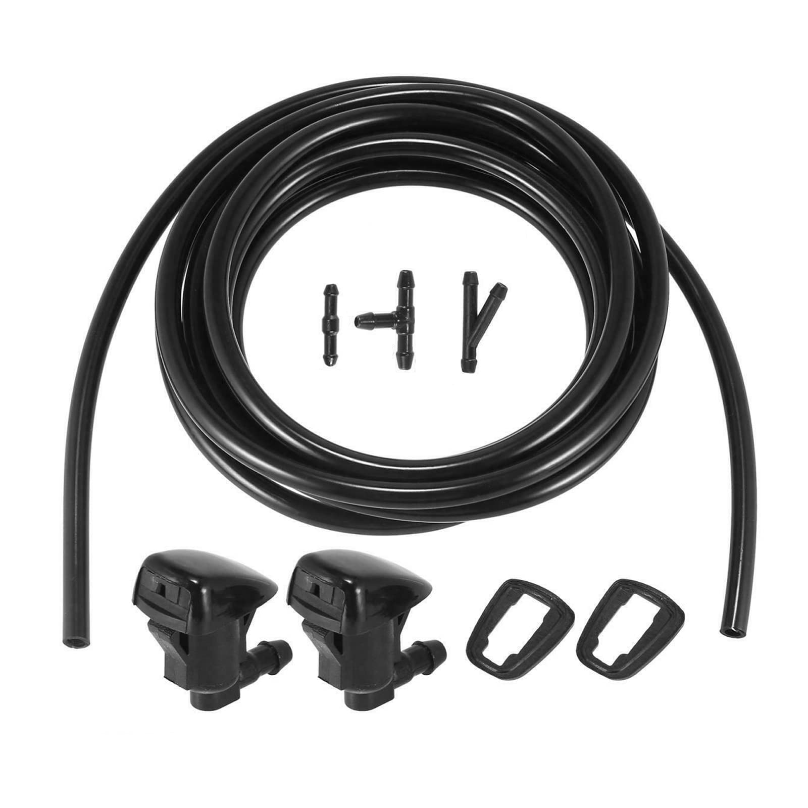 Photo 1 of 2 PK Ensun 85381-AE020 2 Pcs Front Windshield Washer Nozzle + 1 Hose + 3 Connector (I T Y) replacement for Toyota 2003-2010 Sienna 2004-2008 Solara