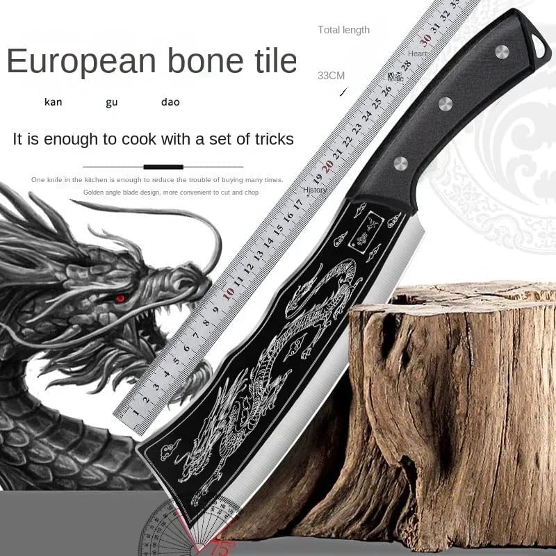 Meat Cleaver,Cleaver Knife 8 Inch High Hardness Family Special Bone Knife, Meat Knife, Sharp Thickened Stainless Steel Forged Kitchen Knife With Sheath, LAMAJIGA5844