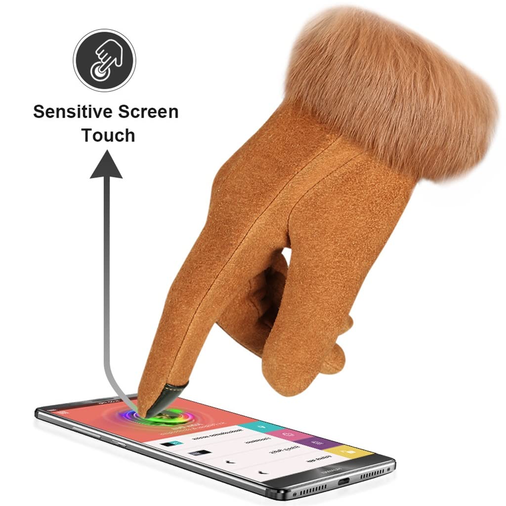 Xzeit Guanti caldi, guanti invernali, Guanti invernali da donna Touch screen caldo Guanti da donna Guanti con dita intere Guanti da guida