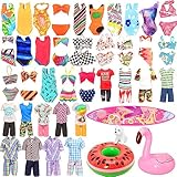【Umfangreiche Kleidungsset für Puppen】 3 Strandkleidung für Jungen, 5 Badeanzug + 4 Zubehör für Mädchen, insgesamt von 12 Stück, für 11,5 