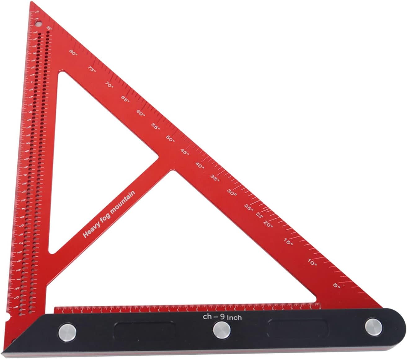 Woodworking Triangle Ruler, Woodpeckers DelveSquares Aluminum Alloy Hole Scribing Gauge Hole