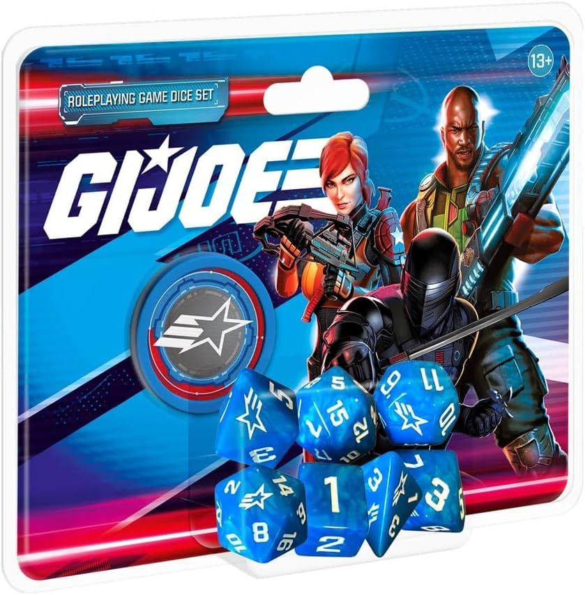 Renegade Game Studios G.I. Joe Roleplaying Game Dice Set, 8-Piece Specialty Tabletop RPG Polyhedral Dice