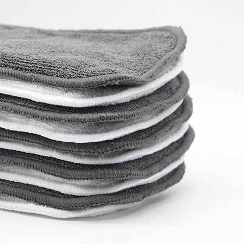 Miniatura 8 de Insertos de microfibra para pañales de tela (10 unidades, inserciones blancas y grises)