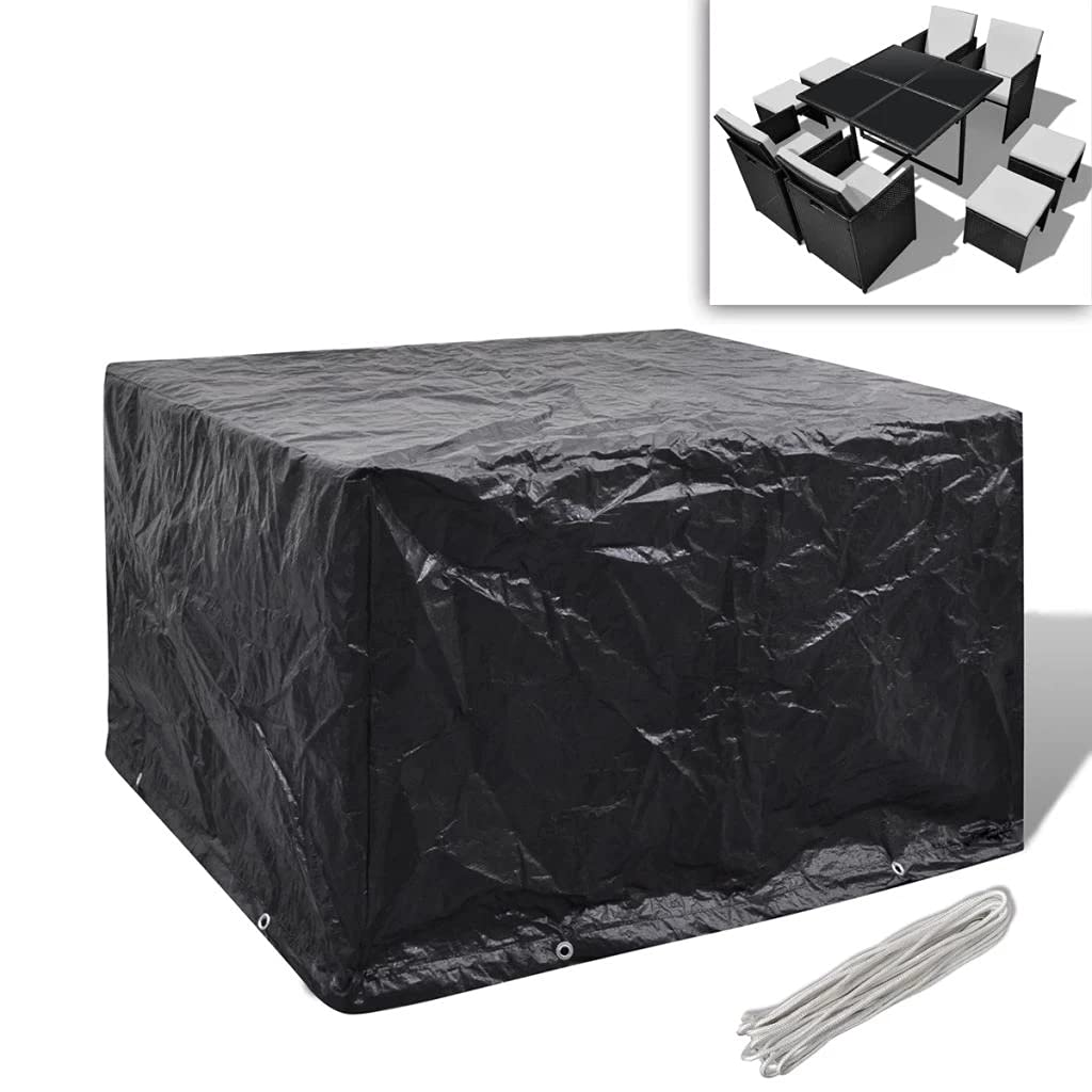 vidaXL Copertura per mobili da giardino per 4 persone, impermeabile, 8 occhielli, 180 x 139 cm