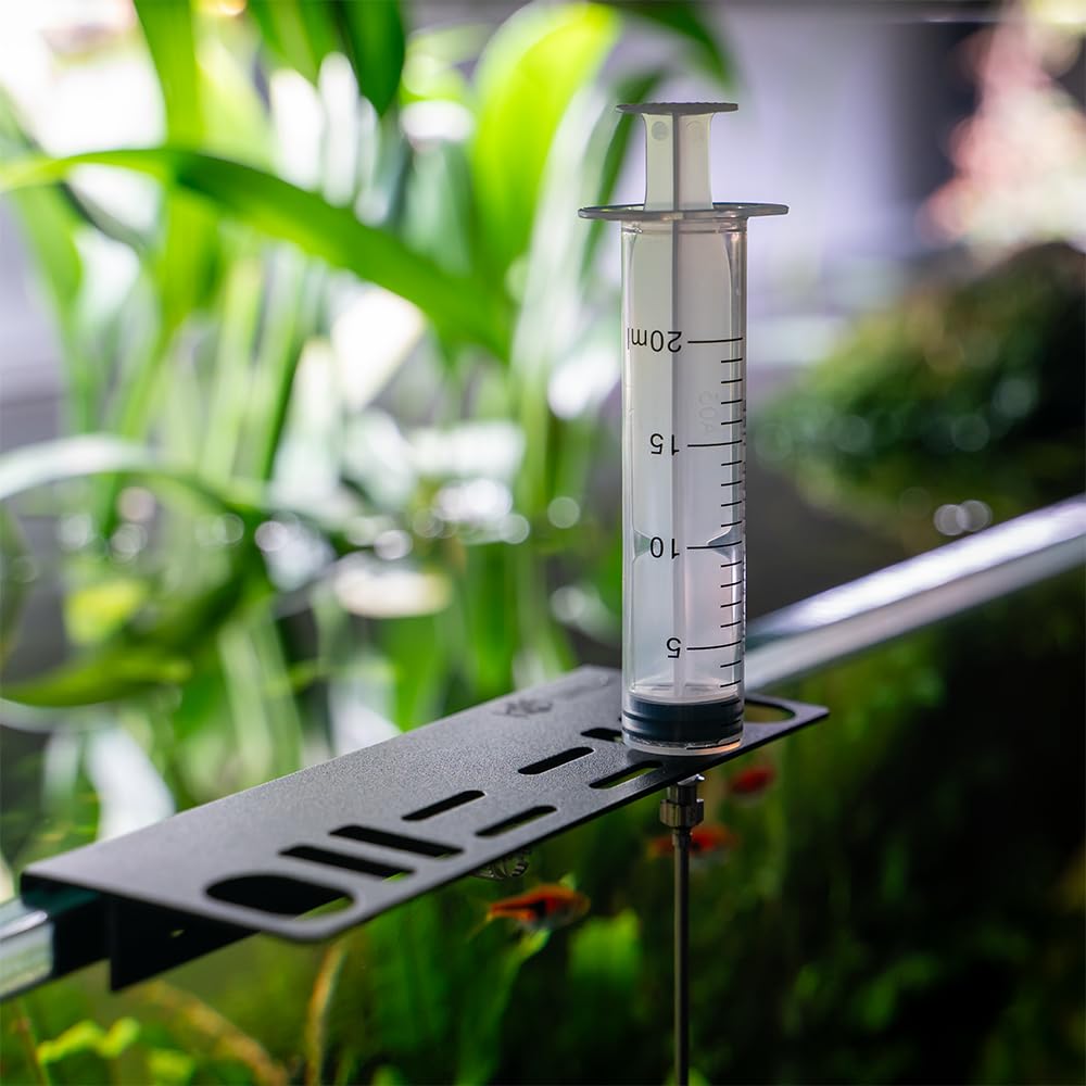 LINLAN Aquarium 40cm Acier Inoxydable Le kit d'aiguilles Longues en ，Comprend Une Aiguille Longue et Deux seringues (5 ML + 20 ML) pour la fertilisation et l'élimination des algues.