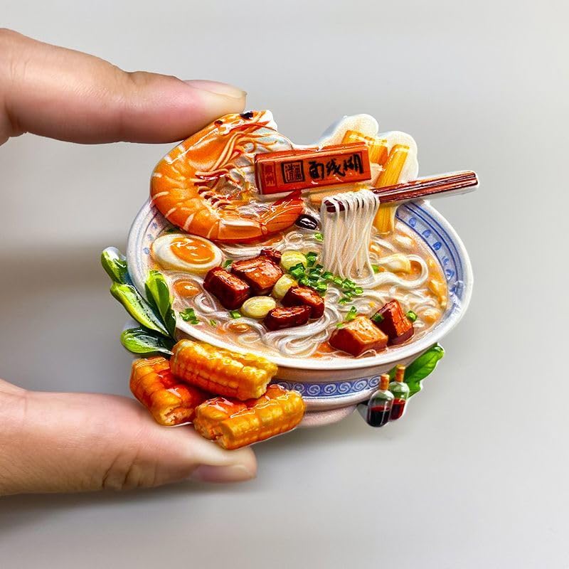 Imán decorativo de resina 3D para refrigerador miniatura 6