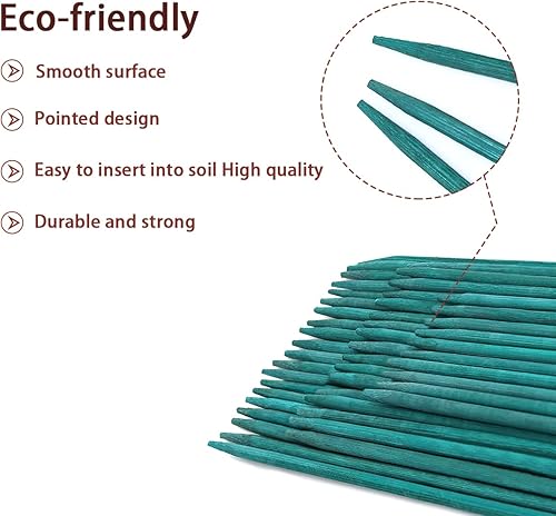 Miniatura 3 de GAGINANG - Juego de 50 varillas para plantas verdes estacas de jardín para plantas de interior y exterior palos de bambú de madera de jardín